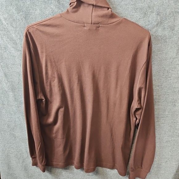 Jennifer Moore Women's sz LG Brown Turtleneck Top NEW - Picture 8 of 9